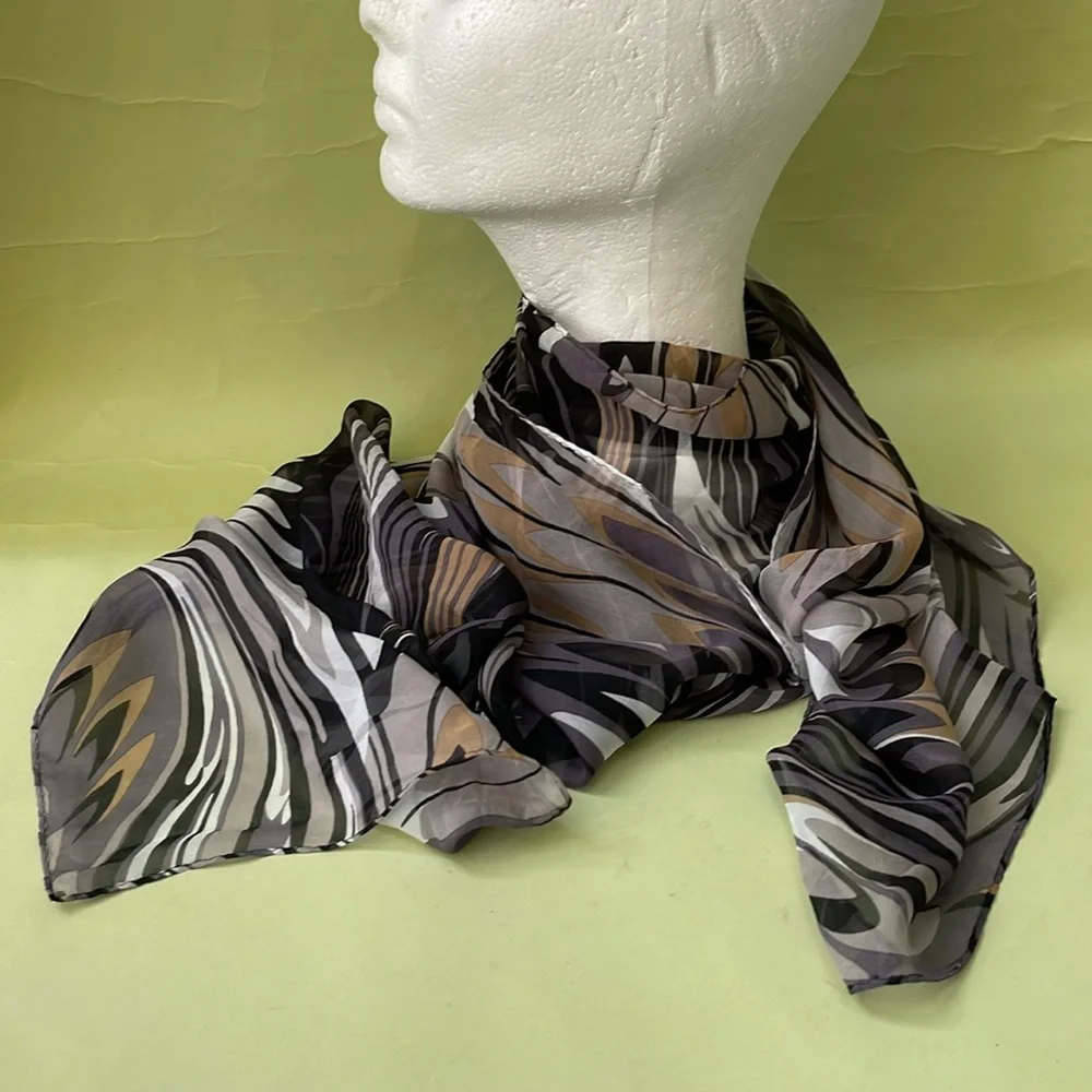 New multicolored Anne Klein silk scarf
